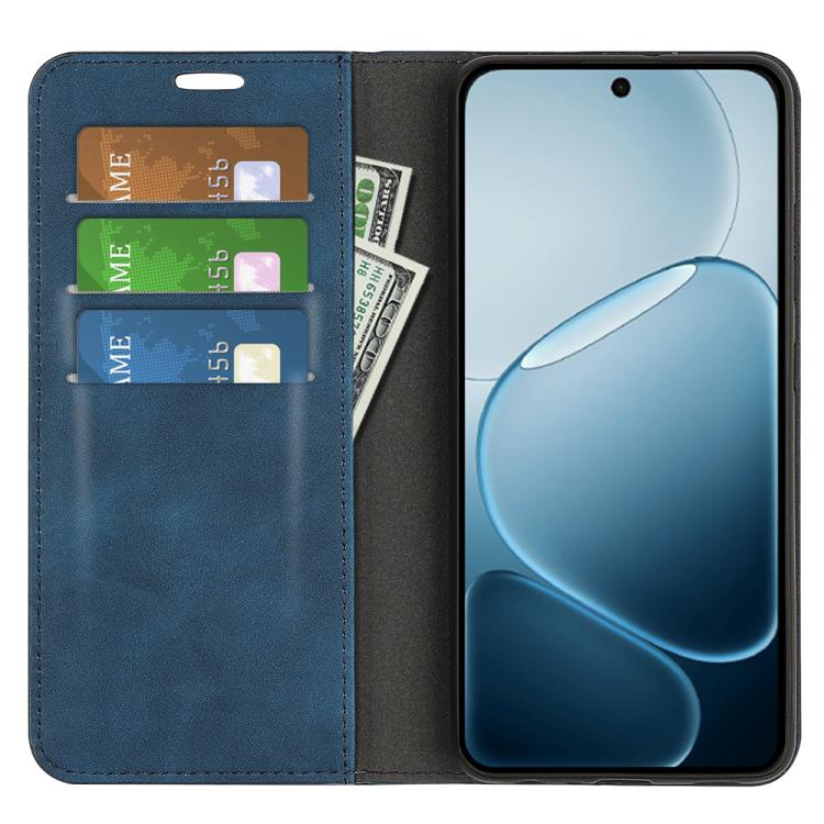 For OPPO A6x 4G / 5G Retro-skin Magnetic Suction Leather Phone Case