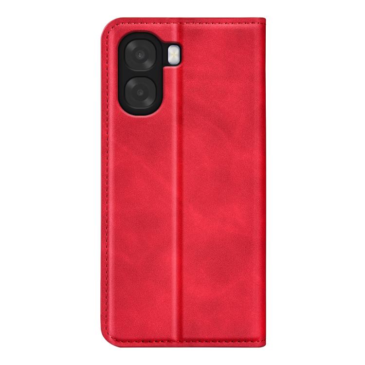 For OPPO A6x 4G / 5G Retro-skin Magnetic Suction Leather Phone Case