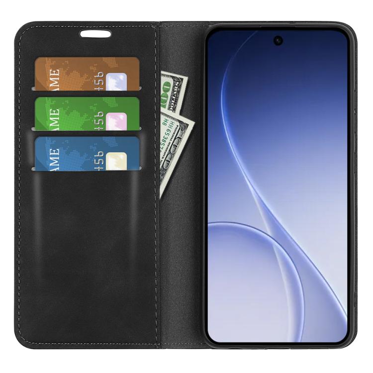 For OPPO Reno15 5G Global Retro-skin Magnetic Suction Leather Phone Case