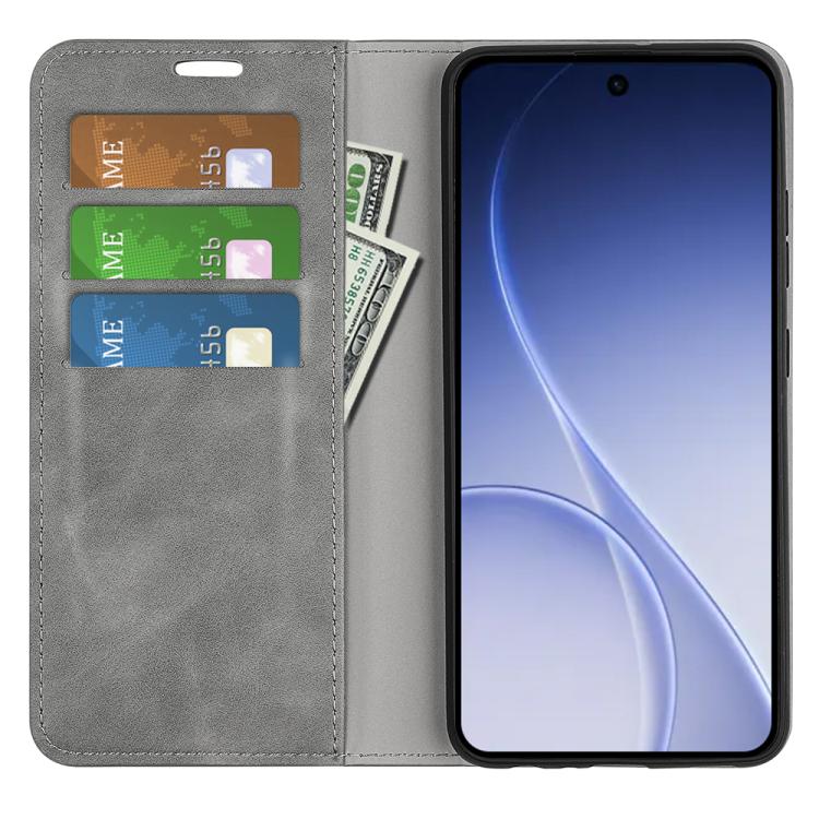 For OPPO Reno15 5G Global Retro-skin Magnetic Suction Leather Phone Case