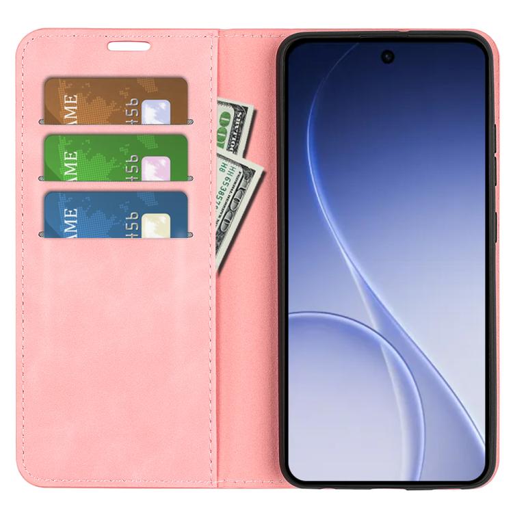 For OPPO Reno15 5G Global Retro-skin Magnetic Suction Leather Phone Case