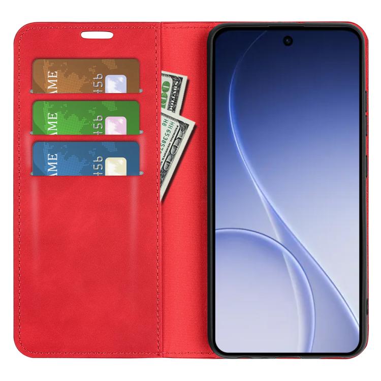 For OPPO Reno15 5G Global Retro-skin Magnetic Suction Leather Phone Case