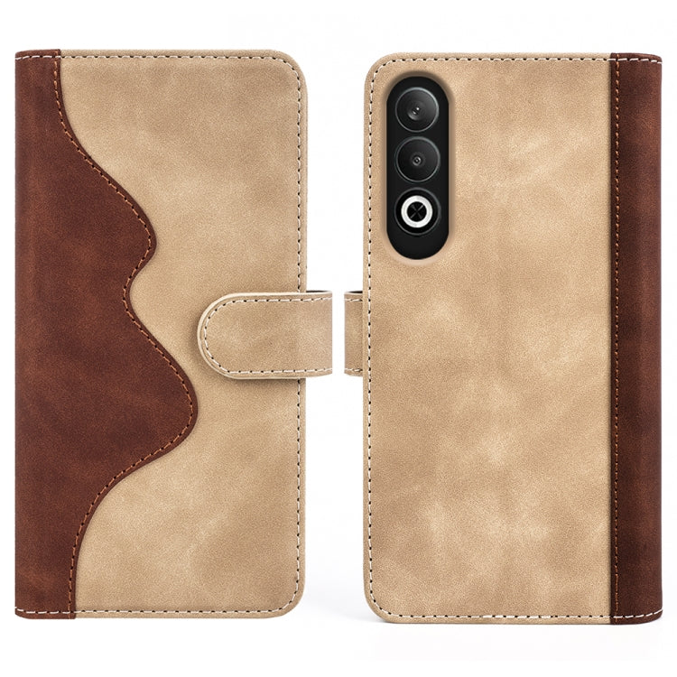 For OPPO K12 Stitching Horizontal Flip Leather Phone Case