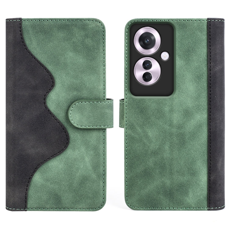For OPPO Reno11 F 5G Stitching Horizontal Flip Leather Phone Case