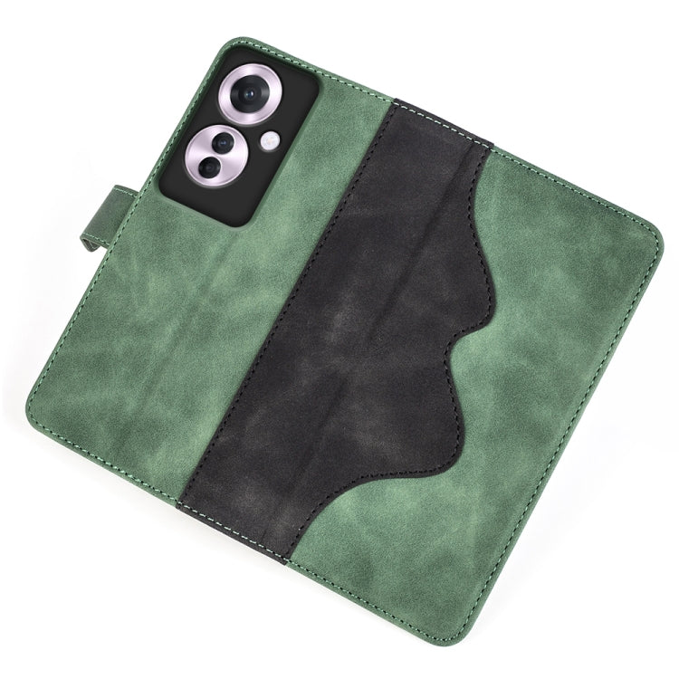 For OPPO Reno11 F 5G Stitching Horizontal Flip Leather Phone Case