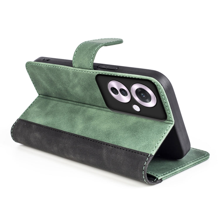For OPPO Reno11 F 5G Stitching Horizontal Flip Leather Phone Case