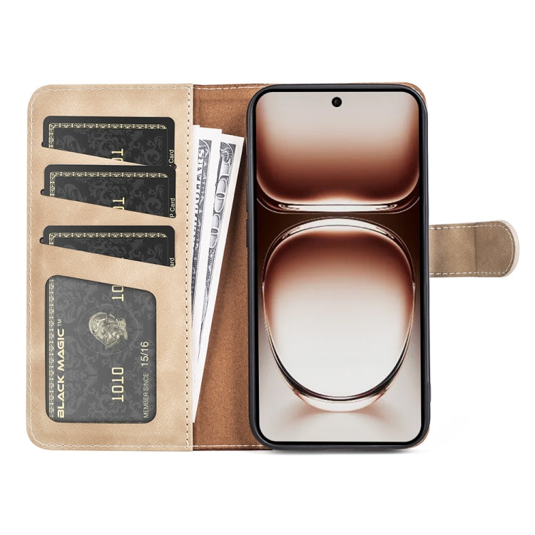 For OPPO Reno12 5G Global Stitching Horizontal Flip Leather Phone Case
