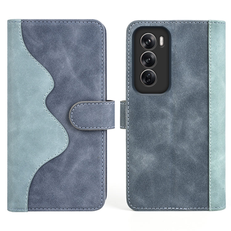 For OPPO Reno12 5G Global Stitching Horizontal Flip Leather Phone Case