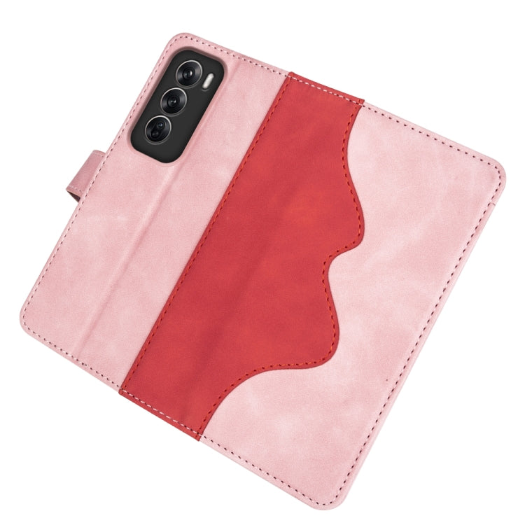 For OPPO Reno12 5G Global Stitching Horizontal Flip Leather Phone Case