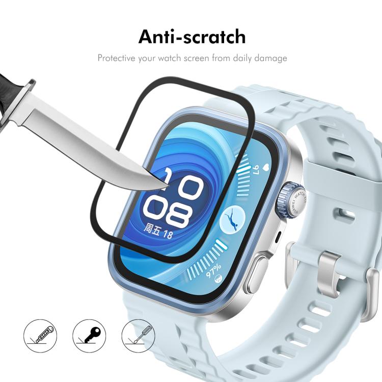 For Huawei Watch Fit 4 Pro 2pcs ENKAY 3D Full Coverage Soft PC Edge PMMA HD Screen Film