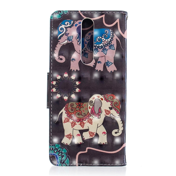 3D Colored Drawing Pattern Horizontal Flip Leather Case for Nokia 5.1, with Holder & Card Slots & Wallet