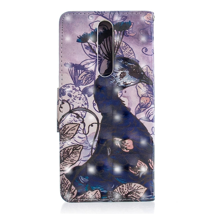 3D Colored Drawing Pattern Horizontal Flip Leather Case for Nokia 5.1, with Holder & Card Slots & Wallet