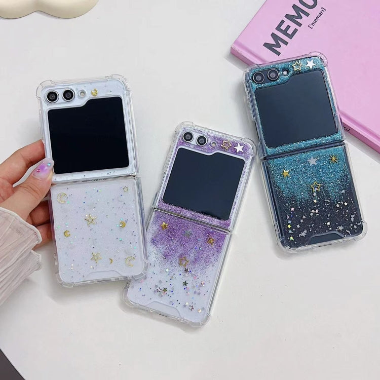 For Samsung Galaxy Z Flip7 FE / Flip6 Glitter Meteor  Shockproof Epoxy TPU Phone Case