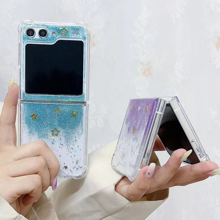 For Samsung Galaxy Z Flip7 FE / Flip6 Glitter Meteor  Shockproof Epoxy TPU Phone Case