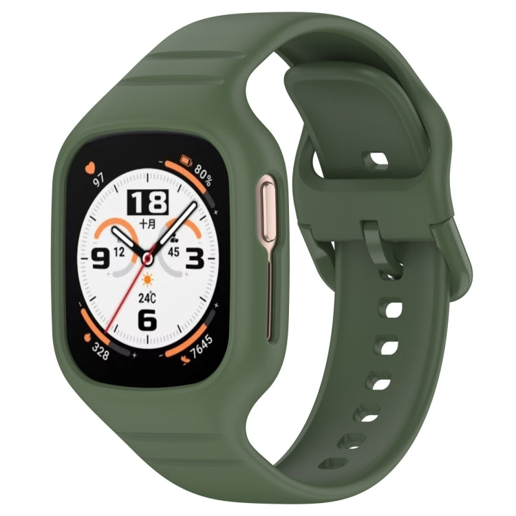 For Honor Watch 4 Integrated Fully Enclosed Silicone Watch Band