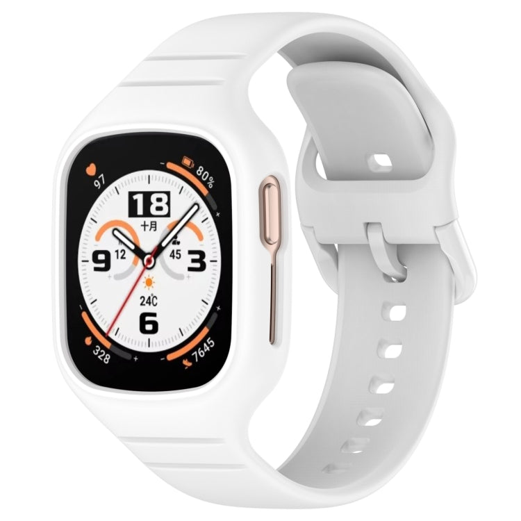 For Honor Watch 4 Integrated Fully Enclosed Silicone Watch Band