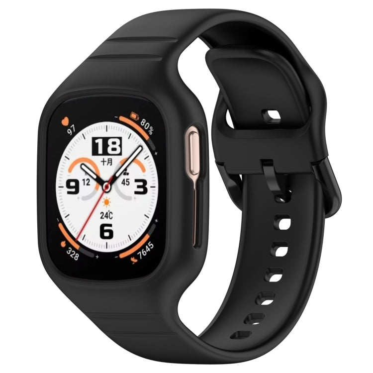 For Honor Watch 4 Integrated Fully Enclosed Silicone Watch Band