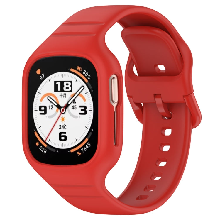 For Honor Watch 4 Integrated Fully Enclosed Silicone Watch Band