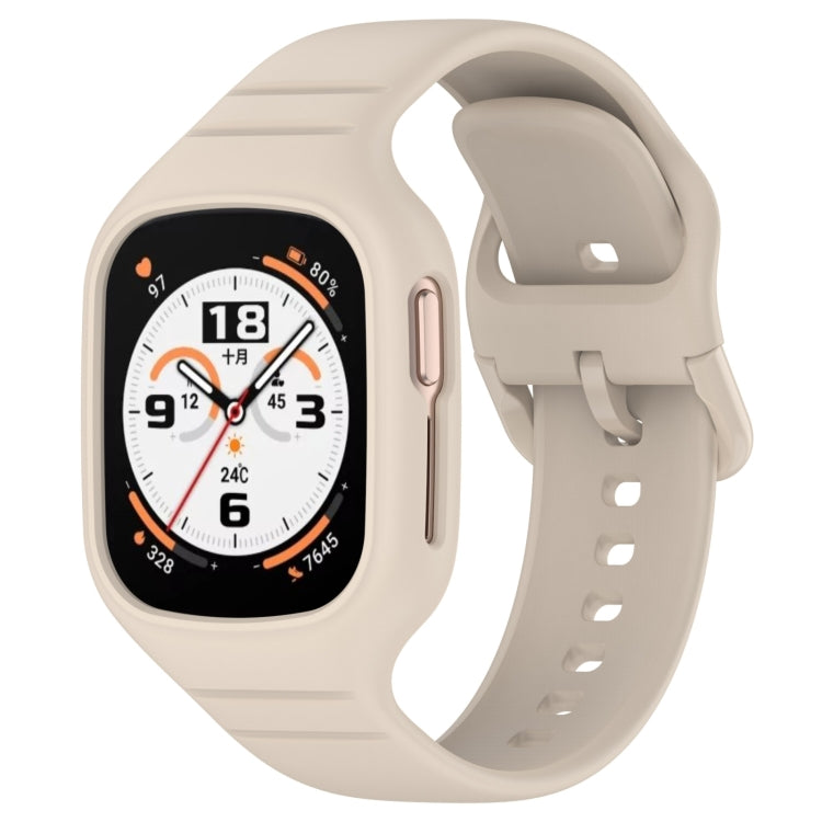 For Honor Watch 4 Integrated Fully Enclosed Silicone Watch Band