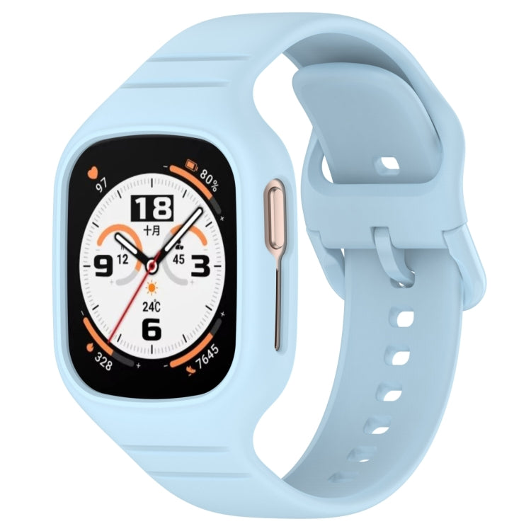 For Honor Watch 4 Integrated Fully Enclosed Silicone Watch Band