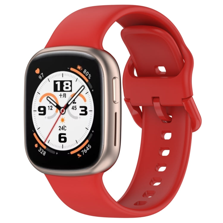 For Honor Watch 4 Solid Color Silicone Watch Band