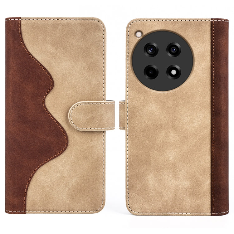 For OnePlus 12R Stitching Horizontal Flip Leather Phone Case
