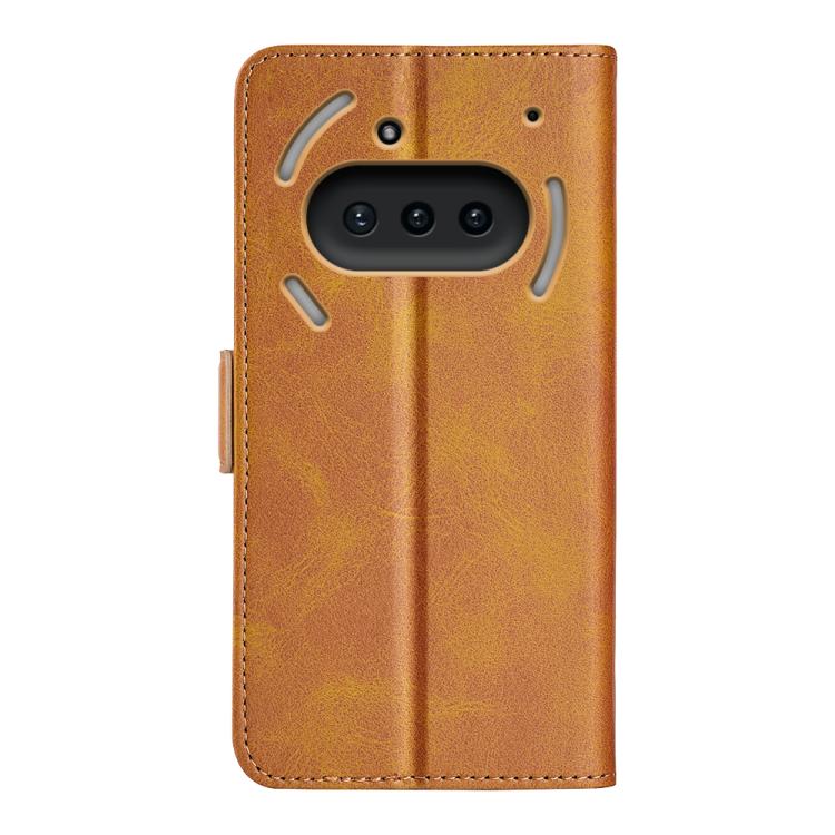 For Nothing Phone 3a Dual-side Magnetic Buckle Horizontal Flip Leather Phone Case