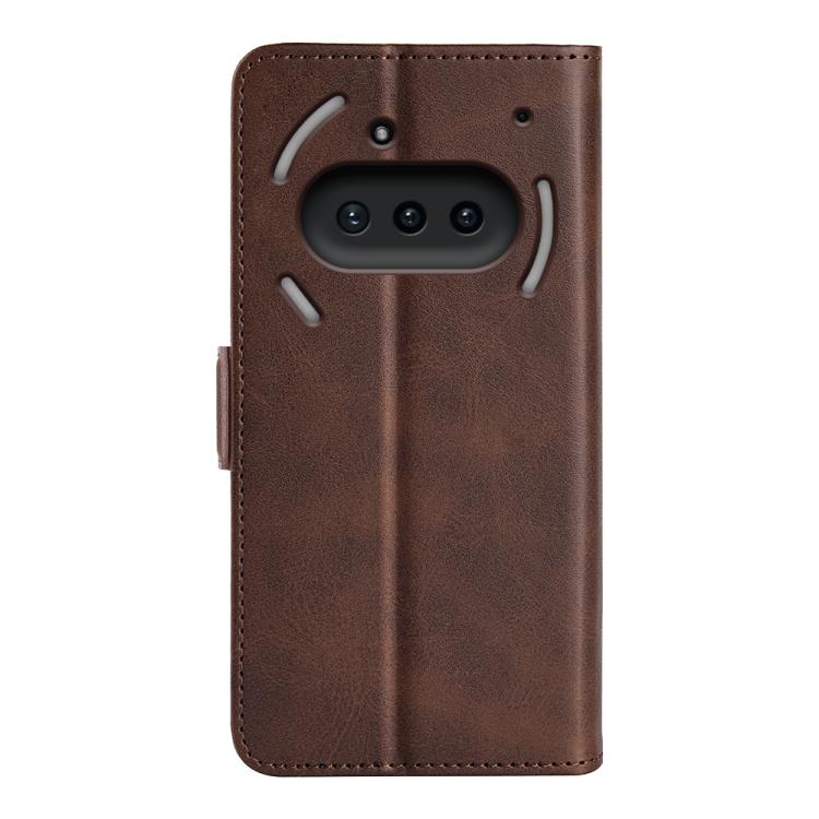 For Nothing Phone 3a Dual-side Magnetic Buckle Horizontal Flip Leather Phone Case