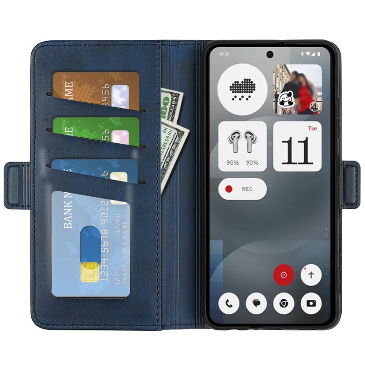 For Nothing Phone 3a Dual-side Magnetic Buckle Horizontal Flip Leather Phone Case
