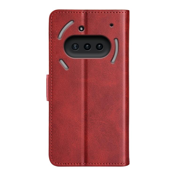 For Nothing Phone 3a Dual-side Magnetic Buckle Horizontal Flip Leather Phone Case