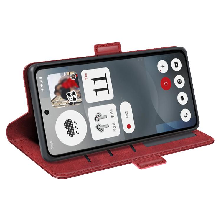 For Nothing Phone 3a Dual-side Magnetic Buckle Horizontal Flip Leather Phone Case