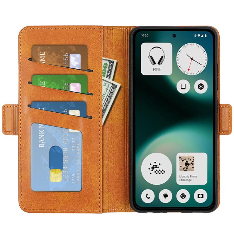 For Nothing Phone 3a Lite Dual-side Magnetic Buckle Horizontal Flip Leather Phone Case