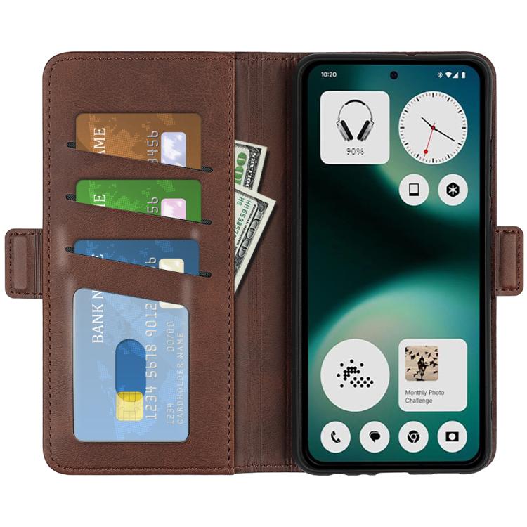 For Nothing Phone 3a Lite Dual-side Magnetic Buckle Horizontal Flip Leather Phone Case