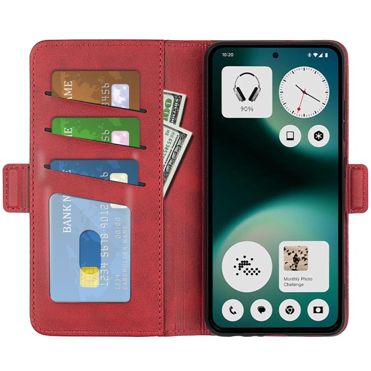 For Nothing Phone 3a Lite Dual-side Magnetic Buckle Horizontal Flip Leather Phone Case