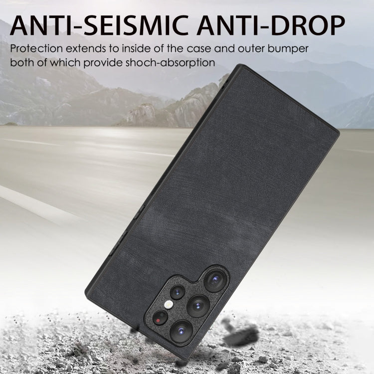 For Samsung Galaxy S24 5G Vintage Leather PC Back Cover Phone Case