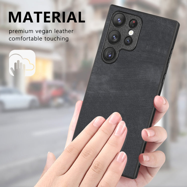 For Samsung Galaxy S24 5G Vintage Leather PC Back Cover Phone Case