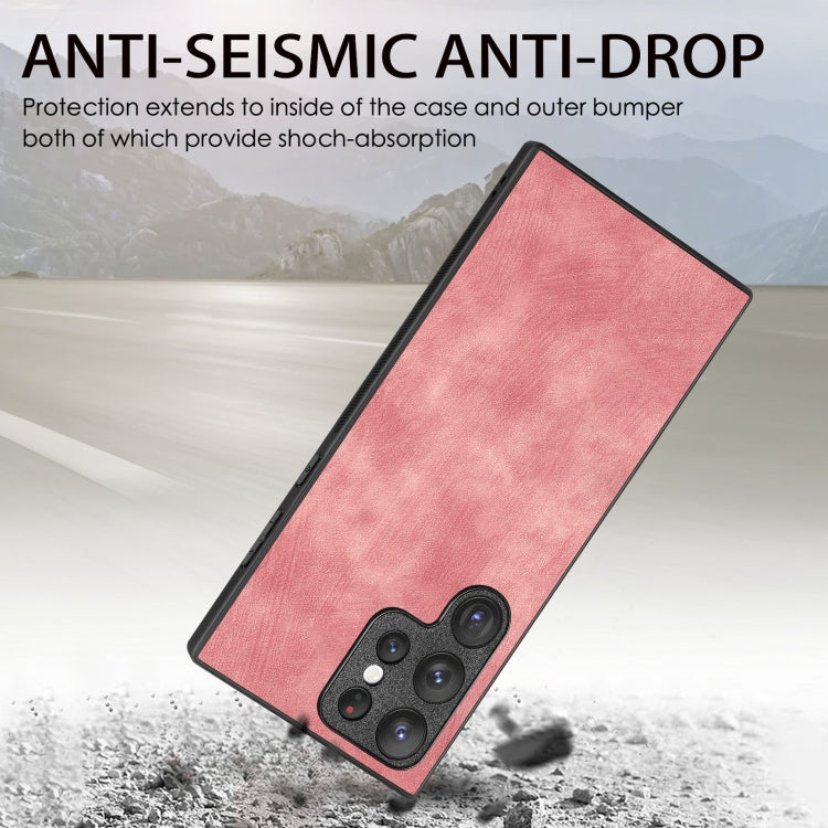 For Samsung Galaxy S24 5G Vintage Leather PC Back Cover Phone Case
