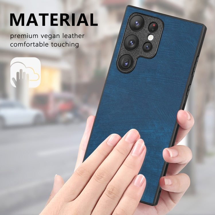 For Samsung Galaxy S24 5G Vintage Leather PC Back Cover Phone Case