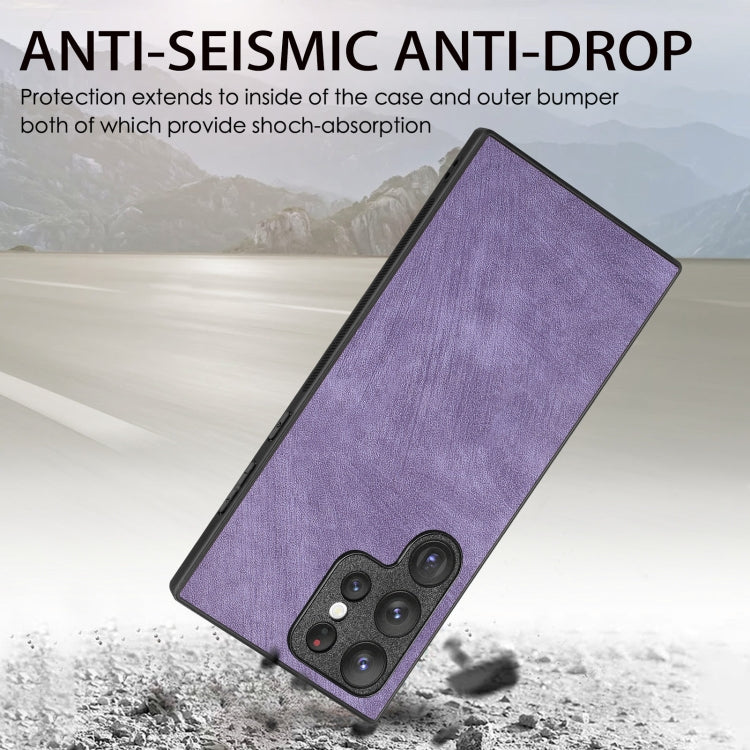 For Samsung Galaxy S24 5G Vintage Leather PC Back Cover Phone Case