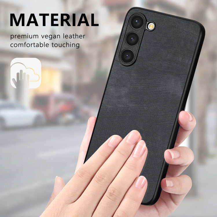 For Samsung Galaxy S25 5G Vintage Leather PC Back Cover Phone Case