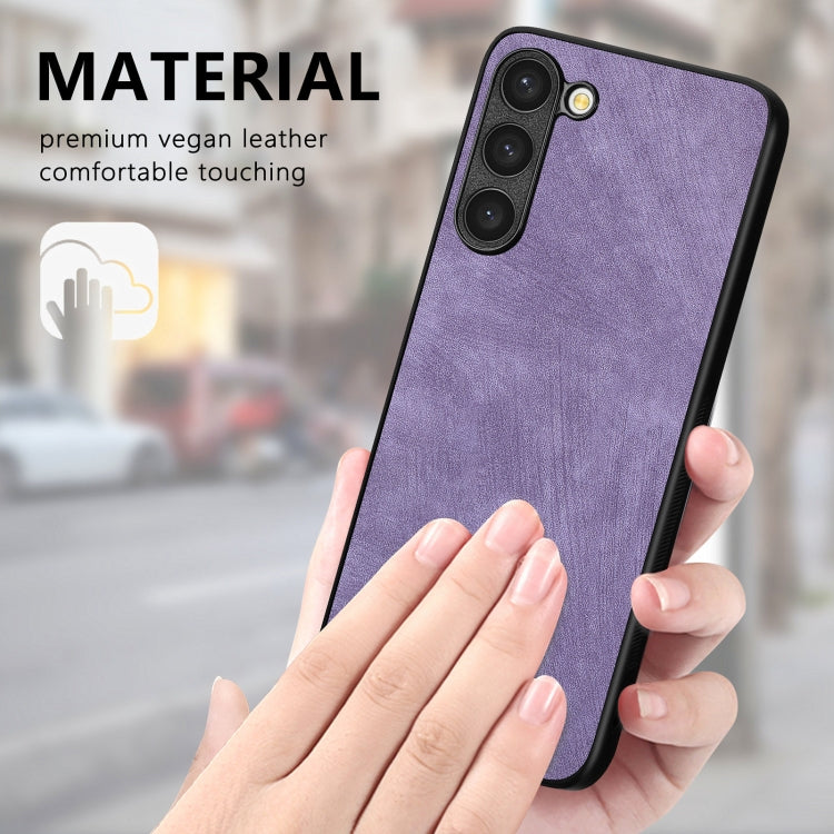 For Samsung Galaxy S25 5G Vintage Leather PC Back Cover Phone Case