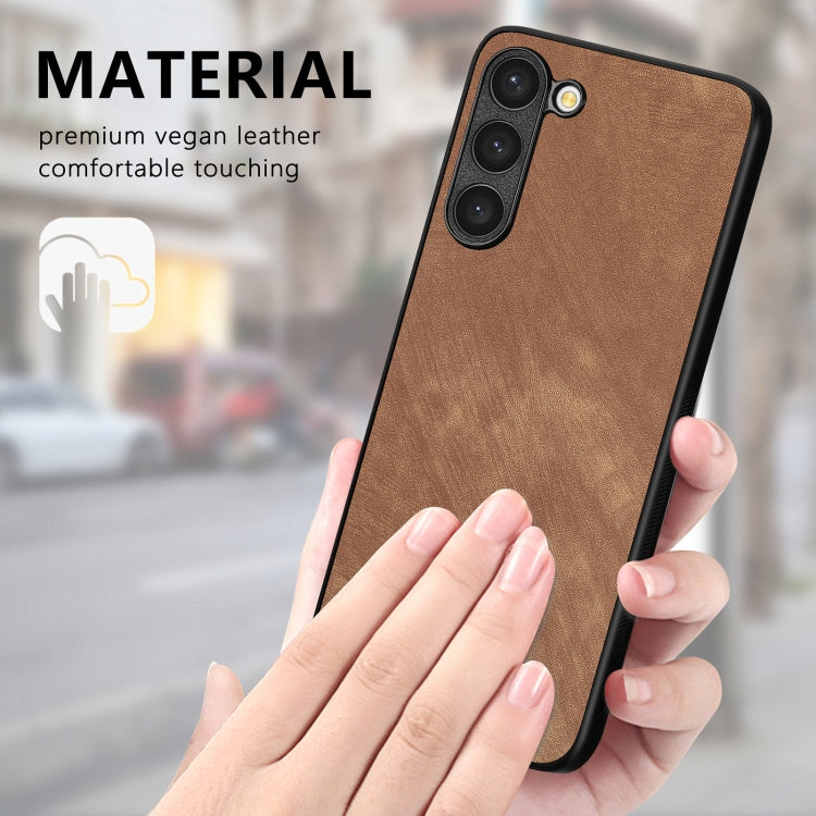 For Samsung Galaxy S25 5G Vintage Leather PC Back Cover Phone Case