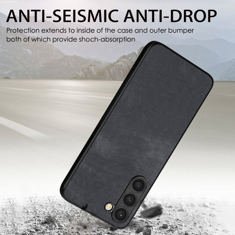 For Samsung Galaxy S25+ 5G Vintage Leather PC Back Cover Phone Case