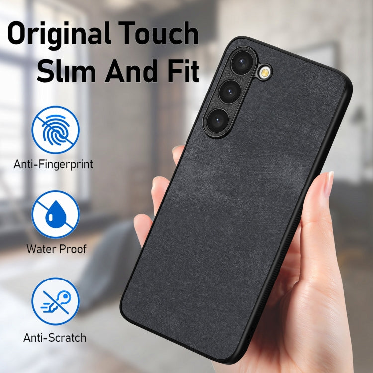 For Samsung Galaxy S25+ 5G Vintage Leather PC Back Cover Phone Case