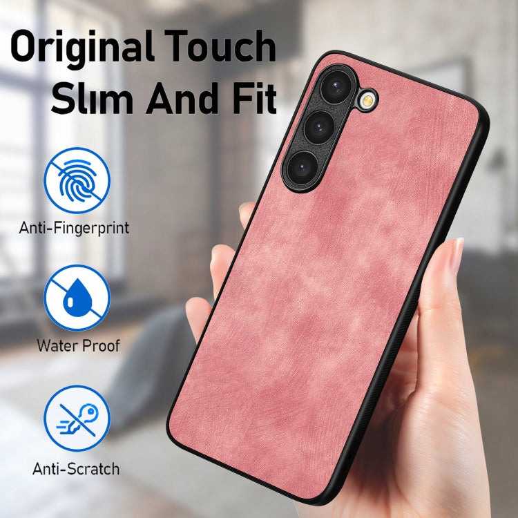 For Samsung Galaxy S25+ 5G Vintage Leather PC Back Cover Phone Case