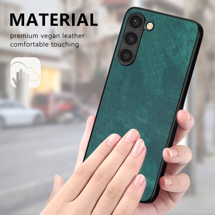 For Samsung Galaxy S25+ 5G Vintage Leather PC Back Cover Phone Case