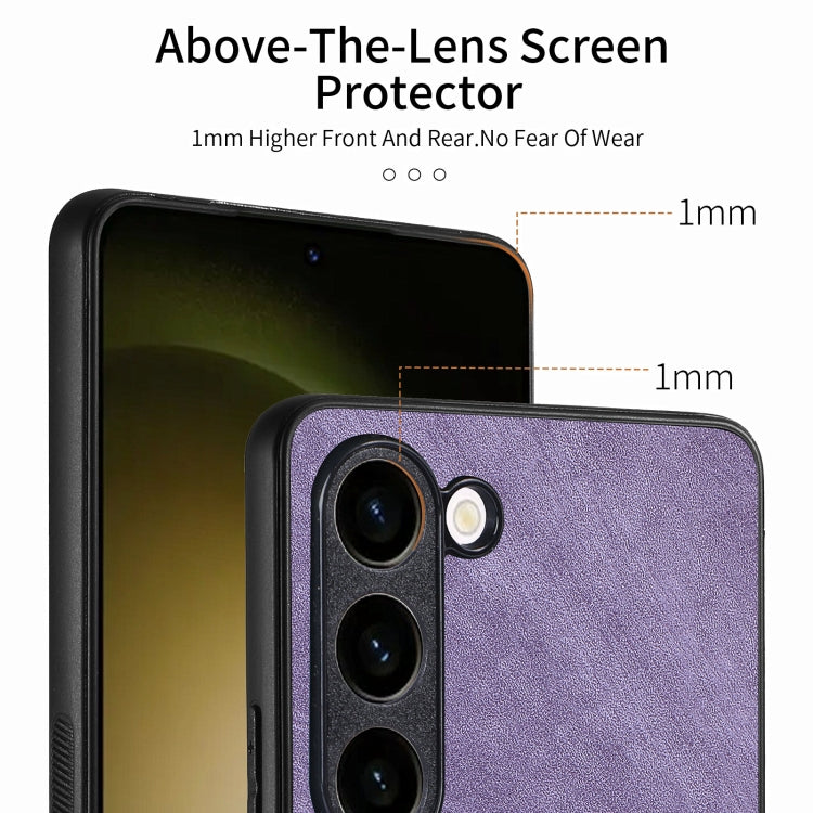 For Samsung Galaxy S25+ 5G Vintage Leather PC Back Cover Phone Case