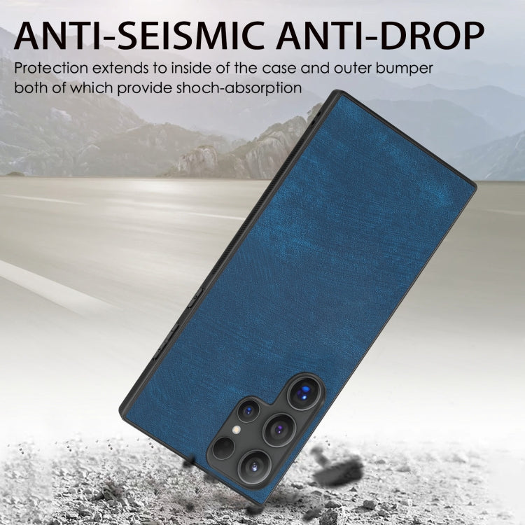 For Samsung Galaxy S25 Ultra 5G Vintage Leather PC Back Cover Phone Case