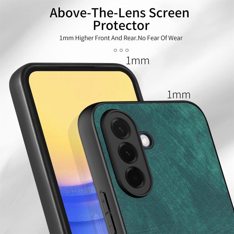 For Samsung Galaxy A56 5G Vintage Leather PC Back Cover Phone Case