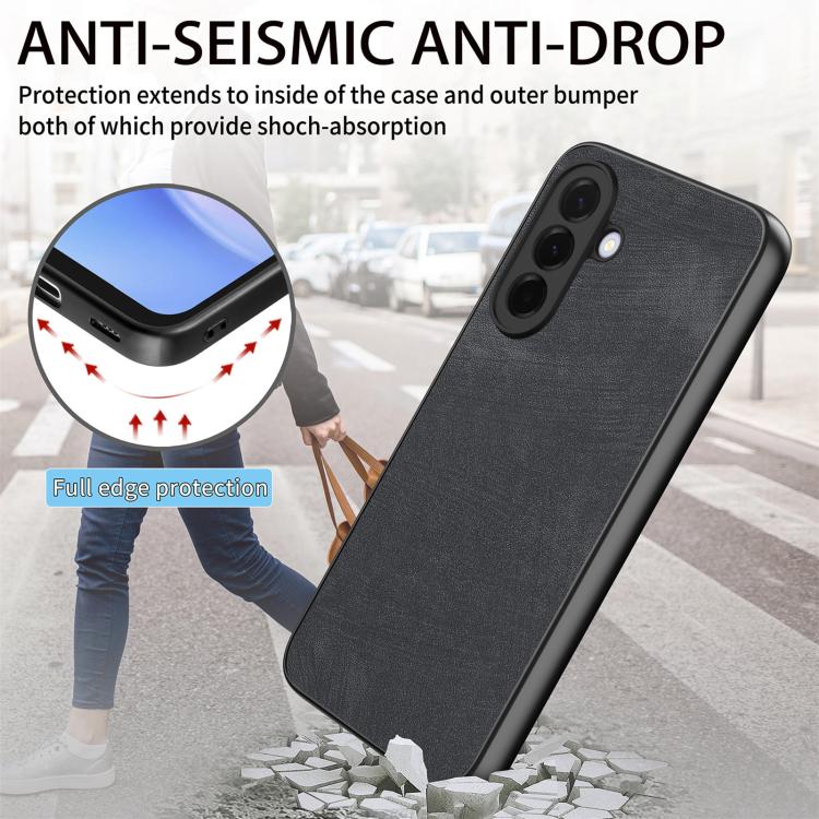 For Samsung Galaxy A36 5G Vintage Leather PC Back Cover Phone Case